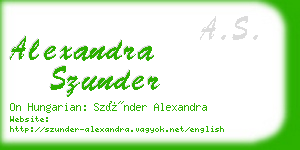 alexandra szunder business card